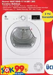 HOOVER HLEC10DG-17 H-DRY 300 ÇAMAŞIR KURUTMA MAKİNESİ